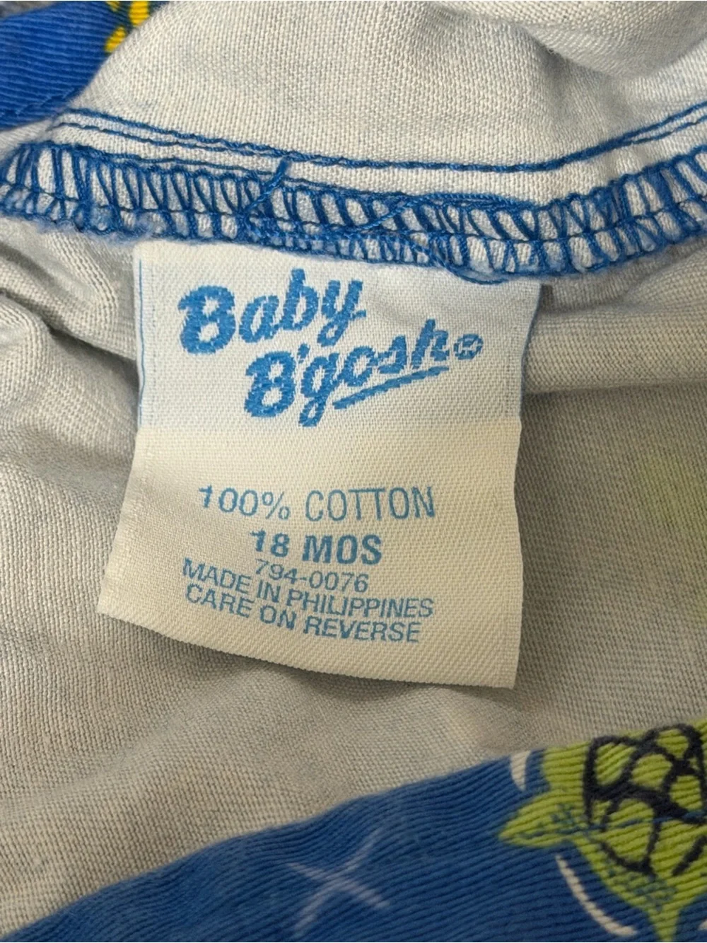 Vintage OshKosh B’Gosh Rare Turtle Print Overalls 18M